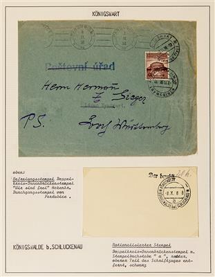 Poststück/Briefstück - D. Bes. WK II - Sammlung Sudetenland Befreiungsstempel 1938, - Francobolli