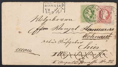 Poststück - Neubau Ausg. 1867 Partie attraktiver Belege mit diversen Entwertungen, - Známky