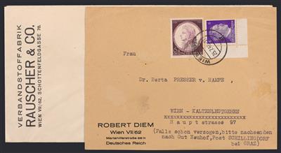 Poststück - Neubau - Mischung Belegmaterial 3. reich, - Stamps