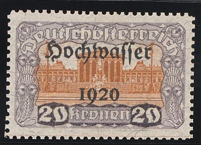 (*) - Österr. 1921 - 20 Kronen Hochwasserserie Farbprobe in Helllila/ Hellbraun, - Stamps