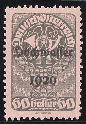 (*) - Österr. 1921 - 60 Heller Hochwasserserie Farbprobe in Grau auf rosa Papier (ANK Nr. 348 P), - Briefmarken