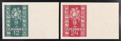 * - Österr. 1937 "Glückwunschmarken" ungezähnte Randstücke, - Briefmarken