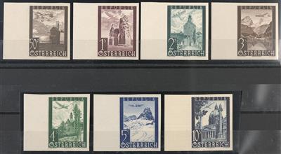 ** - Österr.   ANK. Flug  Nr. 820 B/826 B (Flugpostausg. 1947) ungezähnt, - Briefmarken