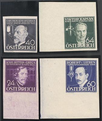 **/* - Österr. Erfinder ungez. (12 u. 24 Gr. nachgumm.), - Stamps