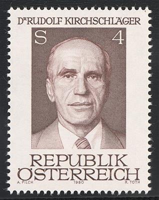 ** - Österr. Nr. 1666F (Dr. Kirchschläger FARBE ROT FEHLEND), - Briefmarken