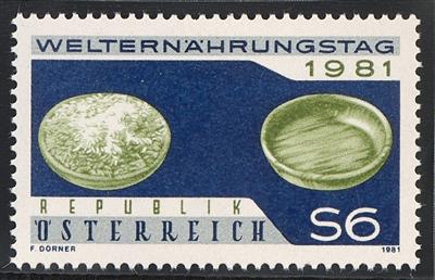 ** - Österr. Nr. 1717F (Welternährungstag 1981   MIT FEHLENDEM SILBERDRUCK), - Známky