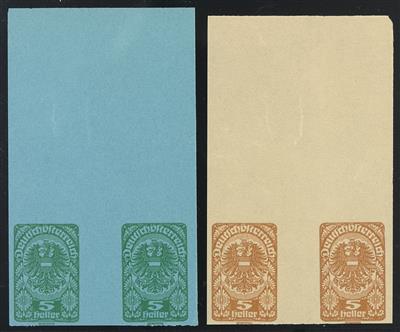 (*) - Österr. Nr. 256 PU ZW (1919/20 5 Heller - Známky