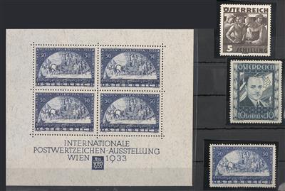 */**/(*) - Sammlung Österr. I. Rep. u.a. mit WIPABLOCK (127:105:125:105), - Briefmarken