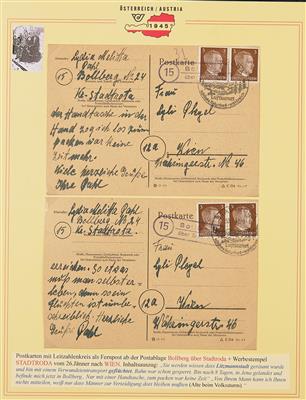 Poststück - Flüchtlingspost aus dem Deutschen Altreich 1945 in die Ostmark (Österreich), - Briefmarken
