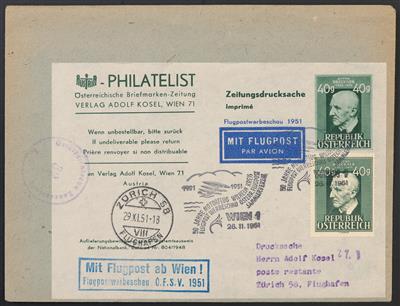 Poststück - Österr. - Partie meist Flugpost - Privatganzsachen aus ca. 1950/1060, - Briefmarken