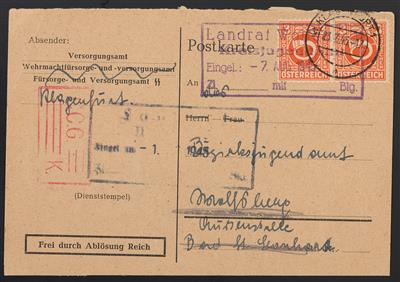 Poststück - Österr. - Partie Zensurpost ab 1945, - Známky
