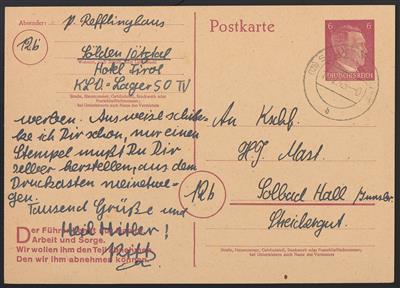 Poststück - Partie Poststücke meist von bzw. nach Tirol bzw. Vorarlberg aus 1945 und etwas 1944, - Známky