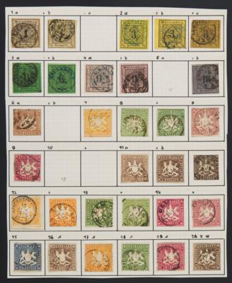 */gestempelt - Sammlung Württemberg mit vielen attraktiven Stücken, - Briefmarken
