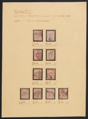 .gestempelt - Schweiz Nr. 12 (Rayon III) Pattierung, - Stamps
