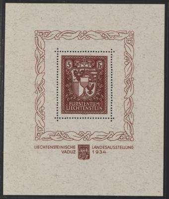 ** - Liechtenstein Block Nr. 1(VADUZ) postfr. einwandfrei mit Attest Reinhard Werner, - Briefmarken