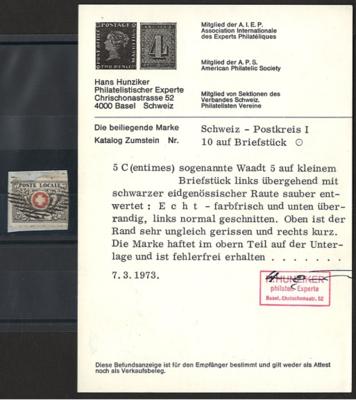 Briefstück - Schweiz - Bundespost Nr.2 - sogen. Waadt - Briefmarken