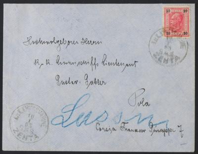 Poststück/Briefstück - Interess. Partie Poststücke Österr. Kriegsmarine vor - und während WK I, - Briefmarken