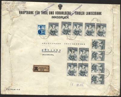 **/gestempelt/Briefstück/Poststück - Ausstellungssammlung "Österreichische Volkstrachten 1948/1964", - Briefmarken