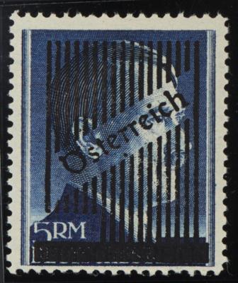 ** - Österr. 1945 - Nr. (12) A (5 RM Gitter in Lz 12 1/2), - Francobolli