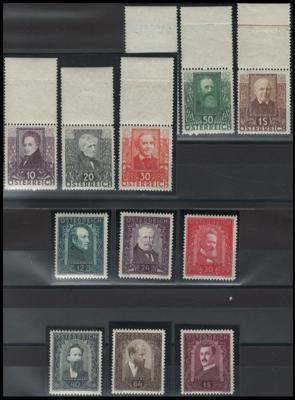 ** - Österr. Dichter (Oberrandstücke) u. Maler, - Stamps