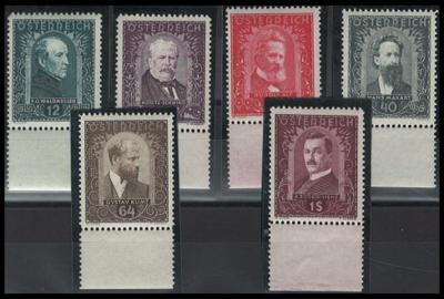 ** - Österr. Maler kpl. postfr. Unterrandstücke, - Briefmarken