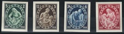 ** - Österr. Nr. 642U/45U (Winterhilfswerk IV aus 1937), - Briefmarken