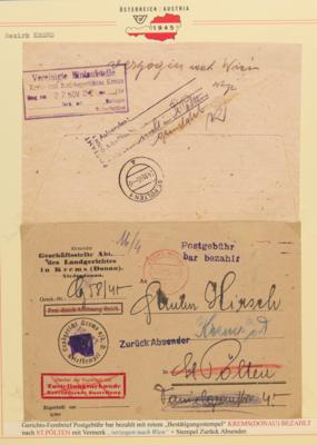 Poststück - Bezirk Krems 1945 - ca. 30Belege - Známky