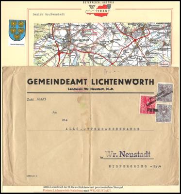 Poststück - Bezirk Wr. Neustadt 1945 -ca. 55 Belege, - Francobolli