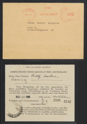 Poststück - Dokumentarlos Emigration 1938/1940, - Briefmarken