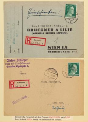 Poststück - Oberösterreich Bezirk Gmunden - ca. 60 Belege, - Známky