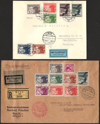 Poststück - Österr. - Partie Poststücke der Ausg. Flug 1925/30 u.a. mit Destinationen wie zagreb, - Francobolli