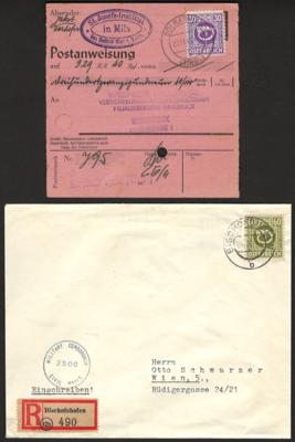 Poststück - Partie Poststücke Österr. ca. 1945/1947 u.a. mit Rekopost aus Lainbach, - Briefmarken