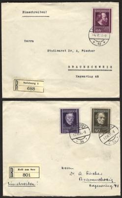 Poststück - Partie Poststücke "Ostmark" u.a. mit Nachverwendung Österr. Briefmarken, - Briefmarken