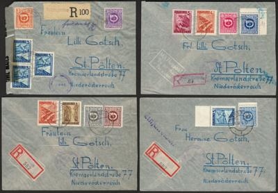 Poststück - Partie Reko - Post aus Oberösterreich aus 1946 über die Zensur nach ST. PÖLTEN, - Stamps