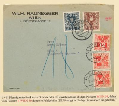 Poststück - Wien VI Mariahilf über 75 Belege aus 1945 u.a. Kleckstempel, - Známky