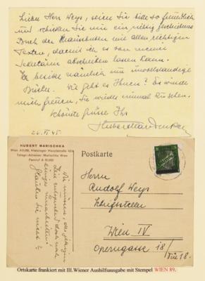 Poststück - Wien XIII (Hietzing) ca. 65 Belege aus 1945, - Známky