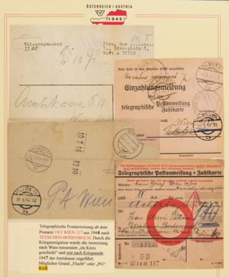 Poststück - Wien XIX (Döbling) ca. 45 Belege aus 1945, - Známky