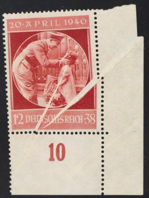 ** - D.Reich Nr. 744 mit extremen - Stamps