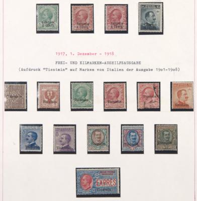 */gestempelt/Briefstück - China - Auslandspostämter - Sammlung Italienische Post in China, - Známky