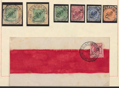 .gestempelt/*/Briefstück/Poststück - D. Kolonien - Sammlung Kiautschou, - Známky