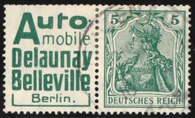 .gestempelt - D.Reich Nr. W2.6 (Automobile Delaunay Belleville Berlin), - Briefmarken