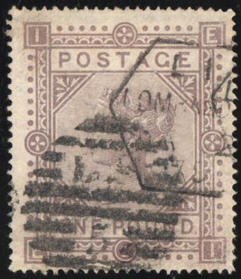 .gestempelt - Großbrit. Nr. 50 (1 Pfund braunviolett (E-I)), - Briefmarken
