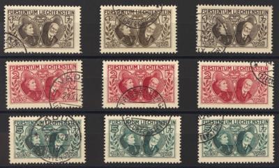 .gestempelt - Partie Liechtenstein ab 1912 u.a. mit Nr. 82/89 (3), - Stamps