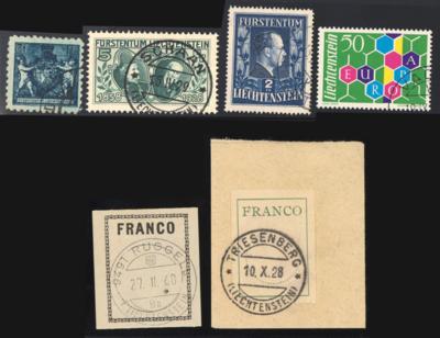 .gestempelt - Prachtsammlung LIECHTENSTEIN Ausg. 1912-1960 überkpl. dar. Plattennr., - Stamps