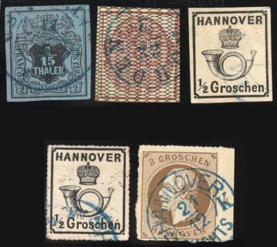 .gestempelt - Sammlung HANNOVER Ausg. 1850/1865, - Stamps