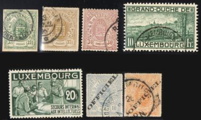 .gestempelt - Sammlung LUXEMBURG Ausg. 1852/1967 mit Dienst- u. Portom. meist gute Erh., - Briefmarken
