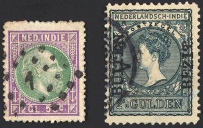 .gestempelt - Sammlung  Niedl. Indien 1870/1948 etc. m. Dienst- u. Portom. meist gute Erh. a. div. Bl., - Briefmarken