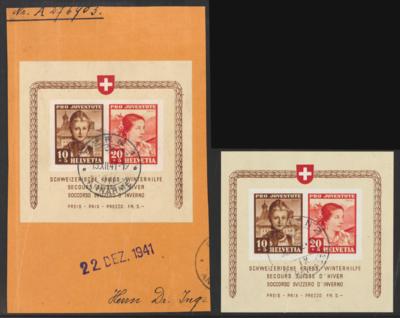 .gestempelt - Sammlung Schweiz ab 1850 u.a. mit Block Nr. 1 (NABA) (2), - Francobolli