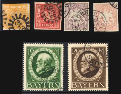 .gestempelt - Schöne Sammlung BAYERN Ausg. 1849/1920 mit Portou. Dienstm., - Stamps