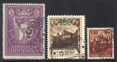 .gestempelt - Schöne Sammlung Liechtenstein Ausg. 1912/1967 mit Dienst- u. Portom., - Francobolli